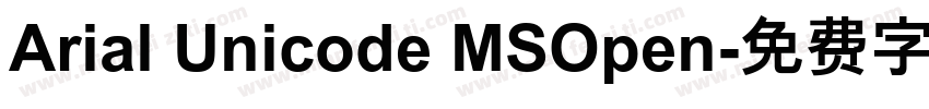 Arial Unicode MSOpen字体转换